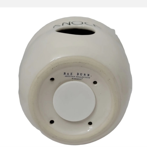 Rae Dunn Acorn Birdhouse Nest KNOCK Ivory With Mint Bow LL Magenta - Picture 6 of 6